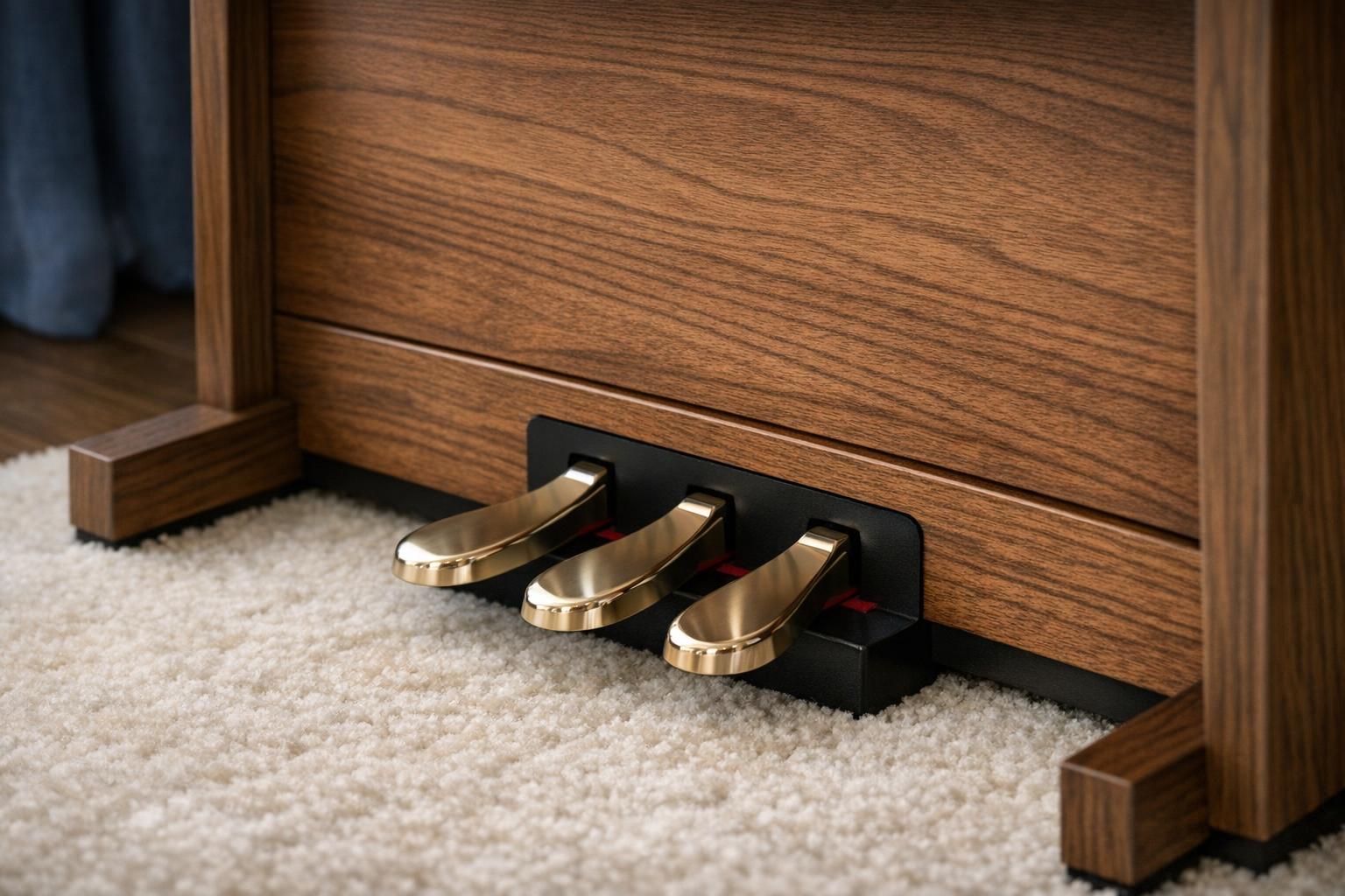 Digital Piano Pedals: Compatibility Before Features AI-generated editorial illustration.